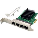 InLine Quad Gigabit Netzwerkkarte, 4x RJ45 1 Gb/s, PCIe x1 51127B
