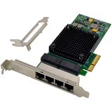 InLine Quad Gigabit Netzwerkkarte, 4x RJ45 1 Gb/s, PCIe x4