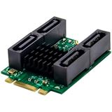 InLine Schnittstellenkarte M.2 Key B+M zu 4x SATA Stecker, RAID,