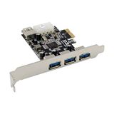 InLine PCIe Karte, 3x+1x USB 3.2 Gen.1, Molex kompatibler 4-Pin