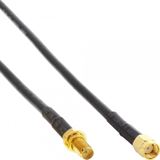 InLine WLAN Kabel, R-SMA-Stecker auf R-SMA-Kupplung, 10m