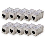 Digitus CAT 6 MODULAR COUP.SHIELD 10X 8P8C-1:1 METAL HOUSING