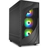 Sharkoon Geh&auml;use Rebel C80M RGB ATX 1xMetall schwarz