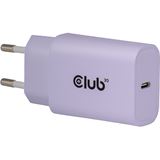 Club 3D Lifestyle Ladegerät USB-C 30Watt, 2Stk lila retail Club 3D Lifestyle Ladegerät USB-C 30Watt, 2Stk lila retail