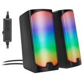 Speedlink Lautsprecher TONOS RGB, Stereo, schwarz retail