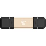 250GB Silicon Power USB Stick DS72 Typ A+C 1050/850MB`s Gold