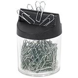 WEDO Klammernspender mit Magnet rund gef&uuml;llt, 125 B&uuml;ro Silbe