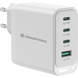 Conceptronic Ladeger&auml;t 4Port 100W,3xUSB-C,1xUSB-A wei&szlig;