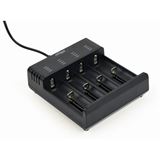 Gembird Ni-MH + Li-Ion Schnell-Ladeger?t, schwarz