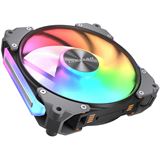 120x120x28mm Cougar Apolar 120 ARGB, Reverse Blade Schwarz