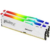 64GB Kingston FURY Beast RGB wei&szlig; DDR5-5200 DIMM CL40 Dual Kit