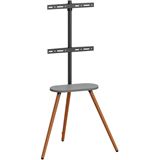 InLine woodstand II, TV-Standfuß mit Ablage, Dreibein, InLine woodstand II, TV-Standfuß mit Ablage, Dreibein,