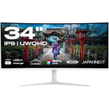 34" (86,36cm) JAPANNEXT JN-IPS340UWQHD60C-C65W-HS Wei&szlig;