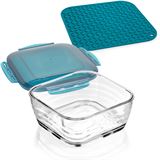 Genius Nicer Dicer Chef Prof. Glasschüssel Set 3-tlg. dkblue