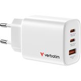 Verbatim Essentials Charger 3 Port 65W USB-A/C white