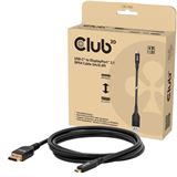 (EUR 15,45* / 1 m) 2.00m Club 3D Displayport 2.1 Anschlusskabel Displayport Stecker auf USB C Stecker Schwarz 120Hz / 8K (EUR 15,45* / 1 m) 2.00m Club 3D Displayport 2.1 Anschlusskabel Displayport Stecker auf USB C Stecker Schwarz 120Hz / 8K