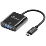 0.20m MediaRange USB-C zu VGA Video Konverter, Schwarz
