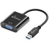 0.20m MediaRange USB-A 3.0 auf VGA(HD15)Video Konverter, sw