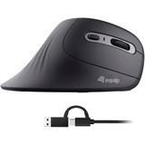 Equip Ergonomische Maus USB-A/-C Stker 1.80m Rechts schwarz