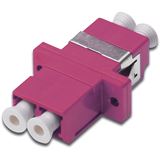 DIGITUS FO COUPLER DUPLEX LC TO LC MM OM4 VIOLET CERAMIC SLEEVE