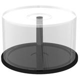 MediaRange Spindel f?r 50 Dics tranparent mit schwarzem Bo MediaRange Spindel f?r 50 Dics tranparent mit schwarzem Bo