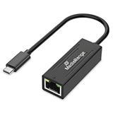MediaRange USB-C Netzwerkadaper mit RJ45 Port,20cm, sw