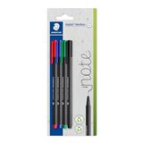 Staedtler Fineliner triplus rPP, sort. 4St BK