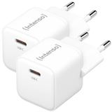 Intenso Power Adapter W30C GaN Doppelpack 2x je 1x USB-C GaN 30 Watt Intenso Power Adapter W30C GaN Doppelpack 2x je 1x USB-C GaN 30 Watt