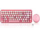 Perixx PERIDUO-713PP DE, Mini Tastatur-Maus Set, Retro Vintage