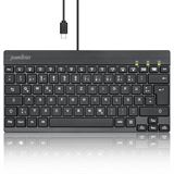 Perixx PERIBOARD-426C DE, kabelgebundene USB-C Mini Tastatur mit