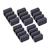 InLine 5er Pack Kabelclip, 3-fach, selbstklebend, schwarz