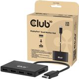 Club3D Multi Streaming Transport Hub 1xDP->4xDP 4K30Hz