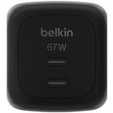 BELKIN BOOSTCHARGE 67W DUAL USB-C LADE POWER DELIVERY UND PPS SCHWARZ
