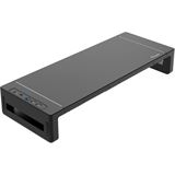 Equip Monitortischerh&ouml;hung 4xUSB-A/USB-C/+ 25Kg schwarz