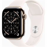 Apple Watch S11 Titan Gold Cellular 42mm (Sportarmband blassrosa) S/M