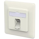 METZ CONNECT Anschlussdose E-DAT C6A IDC 1 Port UP reinwei&szlig;