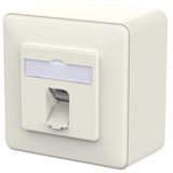 METZ CONNECT Anschlussdose E-DAT C6A IDC 1 Port AP reinwei&szlig;