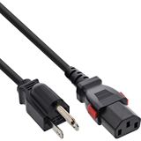 (&euro;4,95*/1m) 2.00m InLine Stromkabel USA Netzstecker auf C13