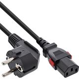 (&euro;4,95*/1m) 2.00m InLine Netzkabel Schutzkontakt Stecker auf C13