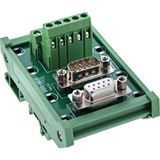 InLine D-Sub 9 Terminalblock, Buchse/Stecker, Schraubklemme,