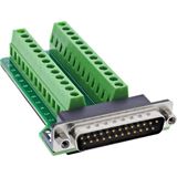 InLine D-Sub 25 Terminalblock, Stecker, 2-reihig, Schraubklemme