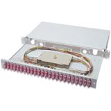 Digitus LWL Splei&szlig;box 1HE best&uuml;ckt 24x SC DX OM4 grau