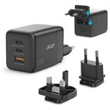 Acer Charger 100w 2 x USB-C + 1x USB-A ports, black