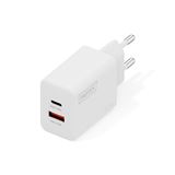 Digitus USB-Ladeger&auml;t GaN 30W, 1x USB-C, 1x USB-A wei&szlig;