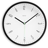 hama Wanduhr Capri wei&szlig; schwarz Kunststoff, &Oslash; 25,0 cm