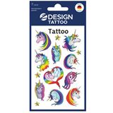 AVERY Zweckform Klebetattoo Einhorn, 10 Etiketten