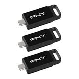 128GB PNY USB-Stick Elite USB 3.2 TYPE-C retail 3er-Pack