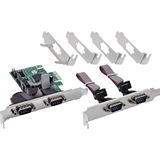 InLine PCIe 4-Port RS-232 Karte, 4x D-Sub 9 Stecker, inkl. Low-Profile