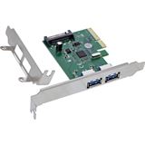 InLine Schnittstellenkarte, 2x USB-A 3.2 Gen. 2 (10 Gb/s), PCIe x4,