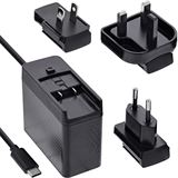 InLine TravelCharge USB-C Netzteil 140W, GaN, festes Kabel, EU/UK/US,